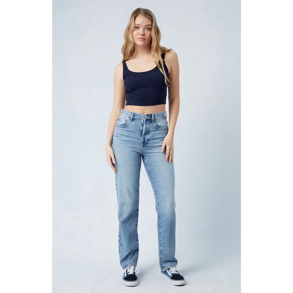 PacSun Woman’s Button Fly Straight Leg Light Wash Dad Jean- Size 28 - Picture 11 of 12